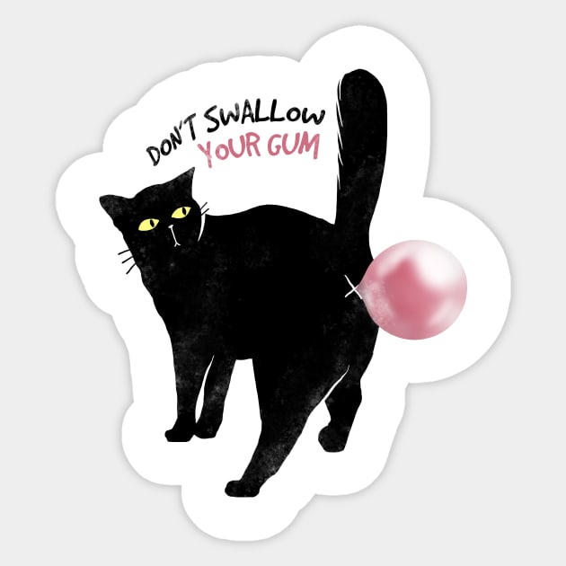 Cat chewing gum top